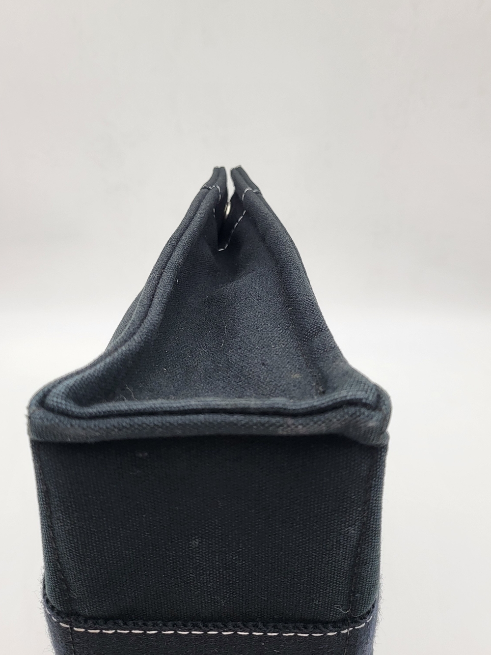 HERMES Black Canvas Herline PM Tote Bag, Authentic w/COA. - Picture 6 of 15